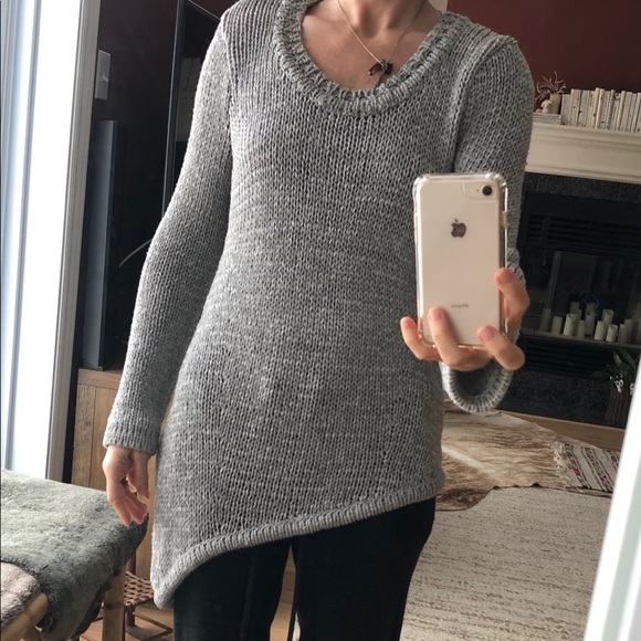 AQUA bias cut viscose sweater - Picture 1 of 5